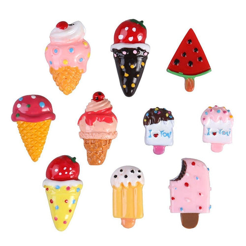 6 pc/Set Cute Sweet Ice Cream Flavors Refrigerator Magnets Resin - Ailime Designs