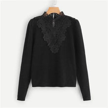 Load image into Gallery viewer, Black Lace Women Design Sweaters - Ailime Designs