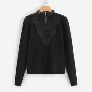 Black Lace Women Design Sweaters - Ailime Designs