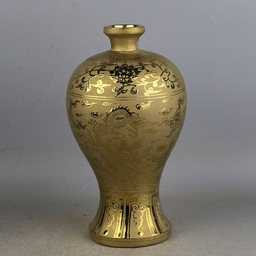 Years Mark Gilt Dragon Design Gold Vase - Home Decor Fashions - Ailime Designs