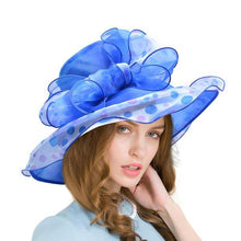 Load image into Gallery viewer, Women&#39;s Flop Style Organza Brim Hats - Ailime Designs