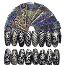Load image into Gallery viewer, Geometric Foil Nail Art Decals 16pc Set - Ailime Designs - Ailime Designs