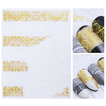 Load image into Gallery viewer, Gold Geometric Nail Foil Stickers - Ailime Designs - Ailime Designs