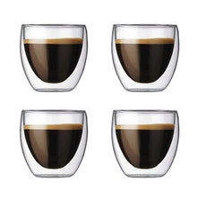 Load image into Gallery viewer, Double Wall Transparent Coffee Glass Cups -Insulated Drink ware - Ailime Designs
