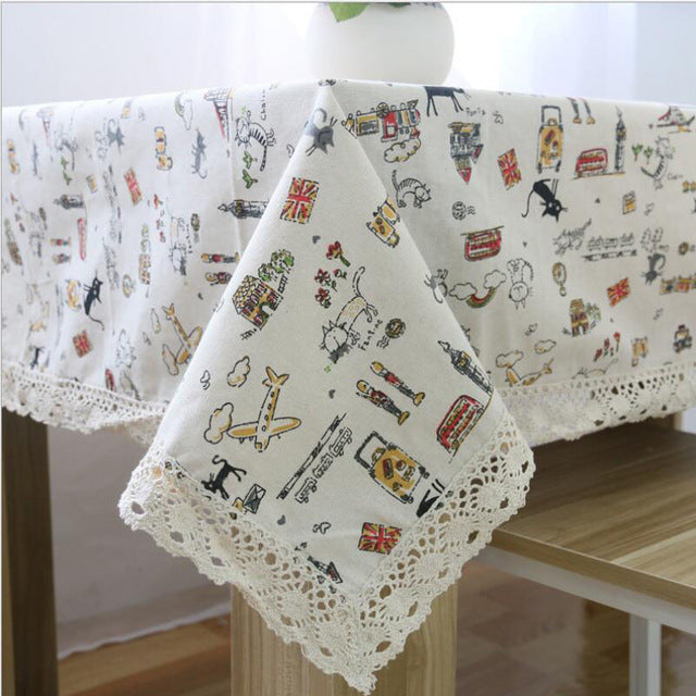 Stylish Conversational Printed Tablecloths - Ailime Designs