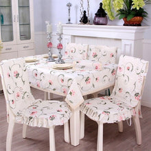 Load image into Gallery viewer, Pink Floral European Style Elegant Printed Embroidered Linen Lace Table Cloths - Ailime Designs