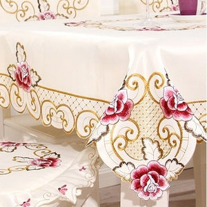 Beautiful Home Textile Design Lace-cut Tablecloths - Ailime Designs