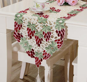 Embroidered Grapes Design Table Runners - Shop Home Goods - Ailime Designs