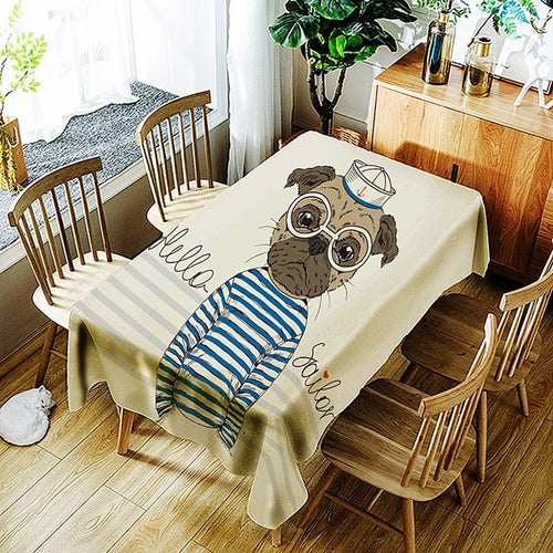 Animated Dog Design Printed Tablecloths - Home Decor Accessories - Ailime Designs