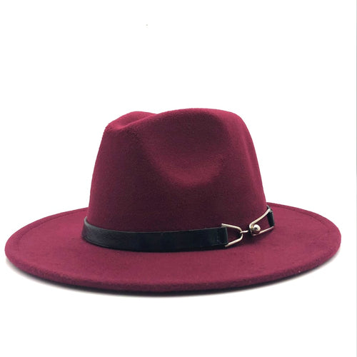 Men Cut Style Women's Godfather Design Wine Brim Hats - Ailime Designs - Ailime Designs
