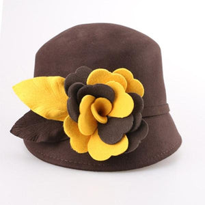 Flower Design Two-toned Cloak Hats - Ailime Designs - Ailime Designs