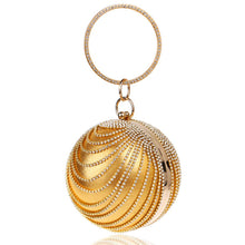 Load image into Gallery viewer, Women&#39;s Round Crystal Design Evening Purses - Ailime Designs
