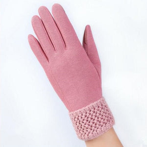 High Quality Women's Winter Gloves -  Cashmere Checks, Lace, Bows & Knit Wrist Bands - Ailime Designs
