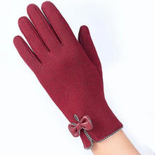 Load image into Gallery viewer, High Quality Women&#39;s Winter Gloves -  Cashmere Checks, Lace, Bows &amp; Knit Wrist Bands - Ailime Designs
