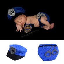 Load image into Gallery viewer, Babies Stylish Police Officer 2-Pc Hat Set – Sun Protectors - Ailime Designs