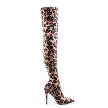 Load image into Gallery viewer, Women&#39;s Sexy Leopard Print Design Thigh High Boots