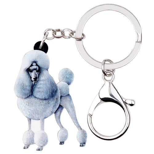 Cool White Poodle Keychain Holders – Ailime Designs - Ailime Designs