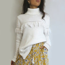 Load image into Gallery viewer, Best White Turtleneck Winter Casual Sweaters - Ailime Designs