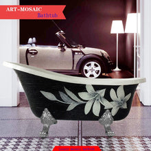 Load image into Gallery viewer, Luxury European Style Antique Bathtub w/ Gold Eagle Claws Feet