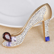 Load image into Gallery viewer, Adorable Rhinestone High Heel Pin Brooches - Fashion Garment Accessories - Ailime Designs