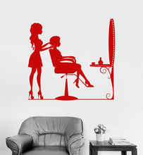 Load image into Gallery viewer, Lady Stylist &amp; Client Beauty Salon Wall Art Decals - Ailime Designs - Ailime Designs