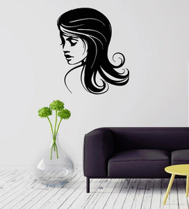 Woman Head Profile Wall Art Decals - Ailime Designs - Ailime Designs