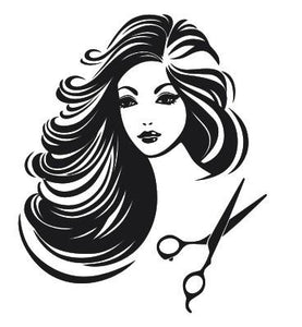 Woman illustration & Scissors Stickers - Ailime Designs - Ailime Designs