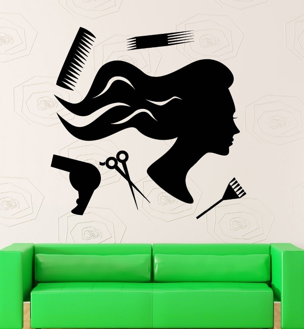 Hairdresser Accessories Wall Art Stickers - Ailime Designs - Ailime Designs