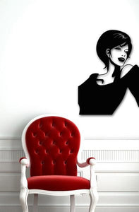 Woman Head Profile Wall Art Decals - Ailime Designs - Ailime Designs