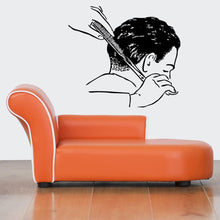 Load image into Gallery viewer, Male Client &amp; Hair Trimming Wall Art Decals - Ailime Designs - Ailime Designs