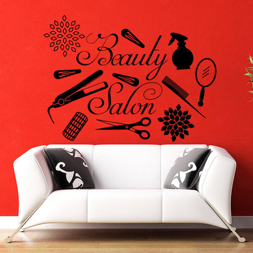 Beauty & Hairdressing Tools Wall Art Stickers - Ailime Designs - Ailime Designs