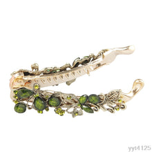 Load image into Gallery viewer, Vintage Women&#39;s Elegant Emerald Banana Hair Clip &amp; Claw Holder - Ailime Designs
