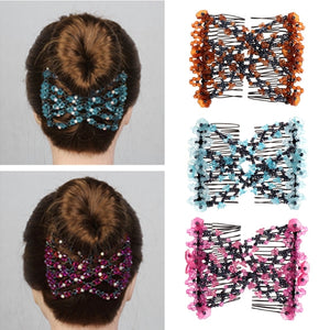 Magic Beads Elasticity Double Hair Comb Clip - Ailime Designs