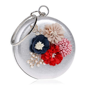 Women's Small Oval Design Flower Motif Purses - Ailime Designs - Ailime Designs
