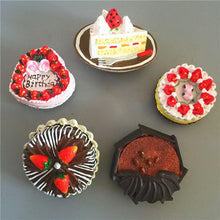 Load image into Gallery viewer, Cute Cake Pastries Refrigerator Magnets - 3D Decorations - Ailime Designs