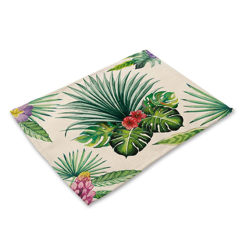 Modern Style Palm Leaves Printed Table Mats – Shop Home Coverings - Ailime Designs