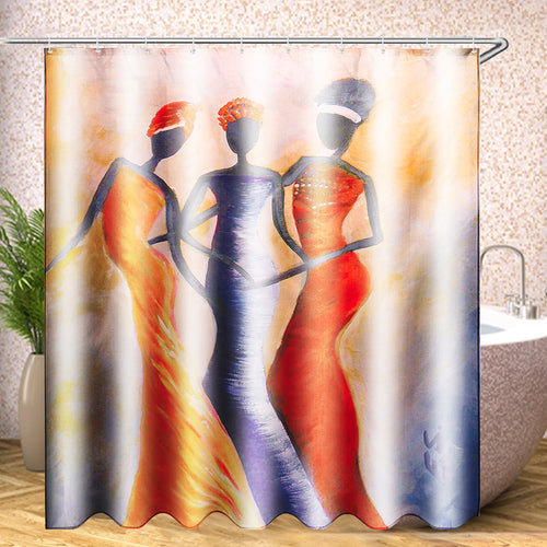 African Women Design Waterproof Shower Curtains - Ailime Designs - Ailime Designs