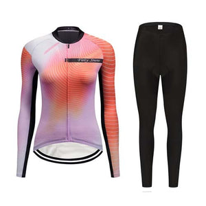 Women's Cycling Jersey 2Pc/Set - Women’s Stretch Lycra Sport Pants - Ailime Designs