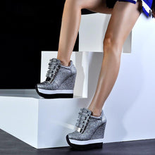 Load image into Gallery viewer, Women&#39;s Metallic Design High Power Wedges