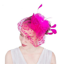 Load image into Gallery viewer, Top-Off Style Wearing These Famous Veil Design Fasinator Hats - Ailime Designs