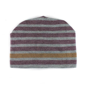 Women's Warm Stripe Knit Design Beanie Caps - Ailime Designs