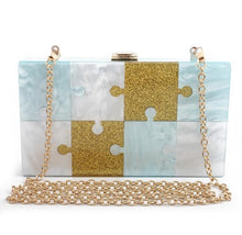 Load image into Gallery viewer, Puzzle Pieces Design Women&#39;s Acrylic Purses - Ailime Designs - Ailime Designs