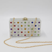 Load image into Gallery viewer, Women&#39;s Multi Colored Crystal Design Acrylic Purses - Ailime Designs