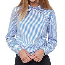 Load image into Gallery viewer, Women&#39;s Asymmetrical Button Shoulder Design Shirts - Ailime Designs - Ailime Designs