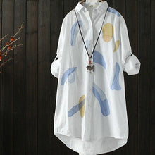 Load image into Gallery viewer, Women&#39;s Oversize White Cotton Shirt - Ailime Designs