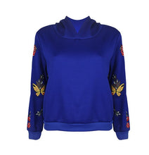 Load image into Gallery viewer, Butterflies Embroidered Women&#39;s Stylish Sweatshirt Hoodies - Ailime Designs