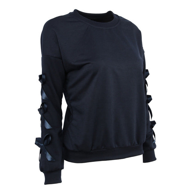Women's Sassy Ribbon Design Sweatshirt Tops - Ailime Designs