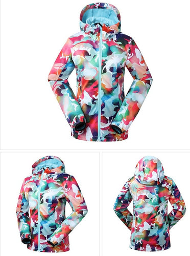 Multi Color Women's All Around Outdoor Sports Jacket w/ Hood - Ailime Designs