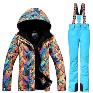 Snowboard 2Pc Ski Jacket Set - Outdoor Sports Coats