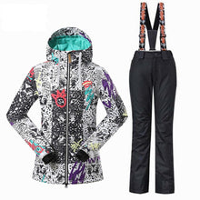 Load image into Gallery viewer, Women&#39;s Hooded 2pc Ski Jacket Sets For Outdoors Sports - Ailime Designs